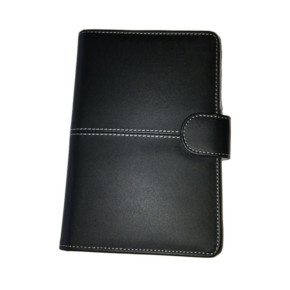 Black Faux Leather Kindle 3 Keyboard Case Cover